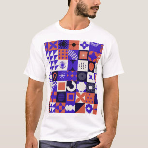 Modernes Bauhaus: Fettes geometrisches Muster. T-Shirt