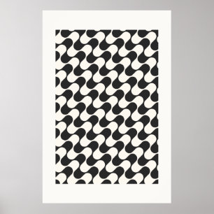 Modernes Bauhaus-Inspiriertes Abstraktes nahtloses Poster