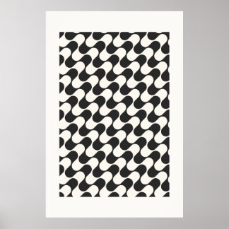 Modernes Bauhaus-Inspiriertes Abstraktes nahtloses Poster