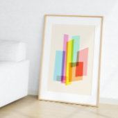 Modernes Bauhaus Pastel Trendy Geometric Poster