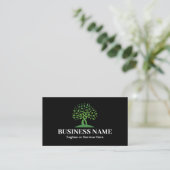 Modernes Baum-Logo Green Garden Services Visitenkarte (Stehend Vorderseite)