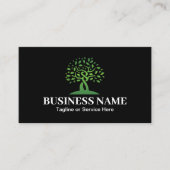Modernes Baum-Logo Green Garden Services Visitenkarte (Vorderseite)