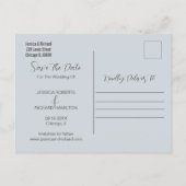 Modernes Beach Nautical Wedding Foto Save the Date Ankündigungspostkarte (Rückseite)