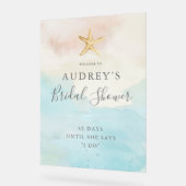 Modernes Beach Themed Brautparty Willkommen Acrylschild (Winkel)