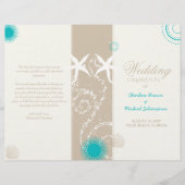Modernes Beach Wedding Celebration Bi Fold Program (Vorderseite)