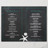 Modernes Beach Wedding Celebration Bi Fold Program (Rückseite)