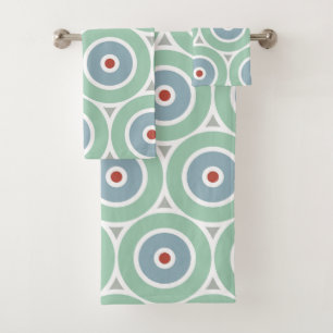 Modernes Beachy Circle Design Badhandtuch Set