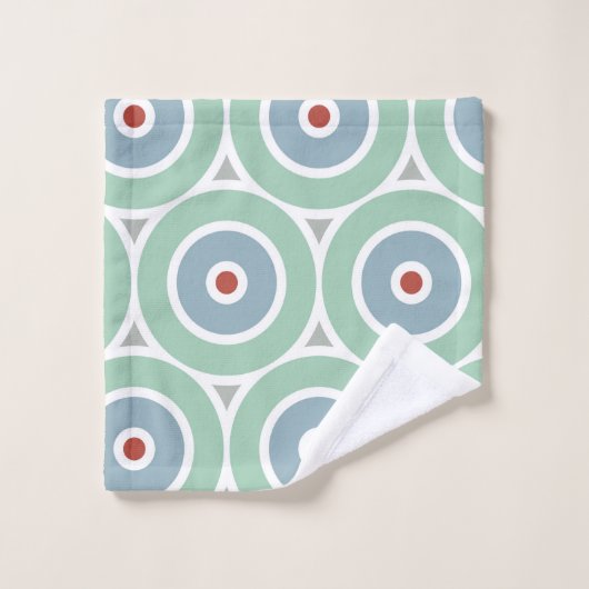 Modernes Beachy Circle Design Badhandtuch Set (Waschlappen)