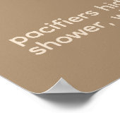 Modernes Bear Baby Dusche Schnuller Hunt Game Poster (Ecke)