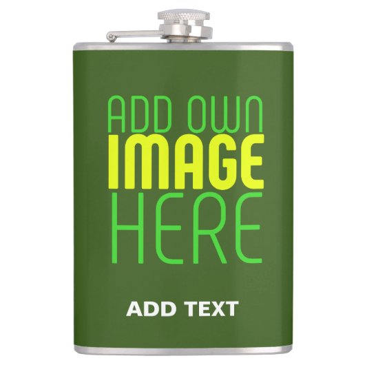 MODERNES BEARBEITBARES WALD GRÜNES BILD-TEMPLATE FLACHMANN (Vorderseite)