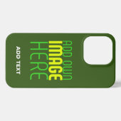 MODERNES BEARBEITBARES WALD GRÜNES BILD-TEMPLATE iPhone HÜLLE (Rückseite (Horizontal))