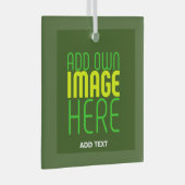 MODERNES BEARBEITBARES WALD GRÜNES BILD-TEMPLATE ORNAMENT AUS GLAS (Vorderseite Rechts)