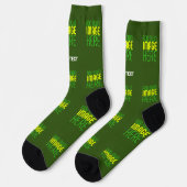 MODERNES BEARBEITBARES WALD GRÜNES BILD-TEMPLATE SOCKEN (Linkes Detail)