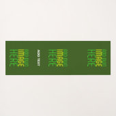 MODERNES BEARBEITBARES WALD GRÜNES BILD-TEMPLATE YOGAMATTE (Rückseite (Horizontal))