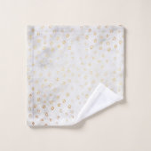 Modernes bedrücktes Gold-Muster - Hollow Punkte Badhandtuch Set (Waschlappen)