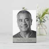 Modernes Beerdigungs-Beileid Dankeskarte (Stehend Vorderseite)