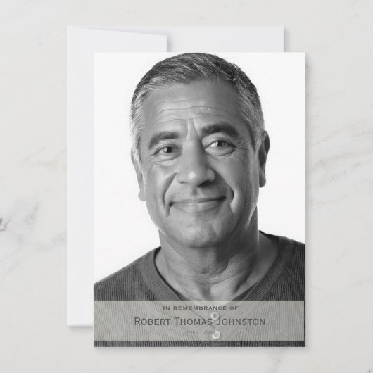 Modernes Beerdigungs-Beileid Dankeskarte (Vorderseite)