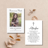 Modernes Beerdigungs-Foto Beileid Gebet Karte