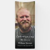 Modernes Beerdigungs-Foto | Feiern des Lebens Banner (Vertikal)