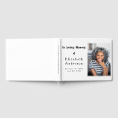 Modernes Beerdigungs-Foto | In Love Memory Minimal Gästebuch (Voll)