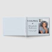 Modernes Beerdigungs-Foto | In Love Memory Minimal Gästebuch (Voll)