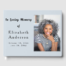 Modernes Beerdigungs-Foto | In Love Memory Minimal