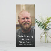 Modernes Beerdigungs-Foto | Memorial Prager Card (Stehend Vorderseite)