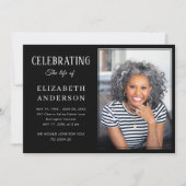 Modernes Beerdigungs-Foto Minimalistisch Einfache Einladung (Vorderseite)