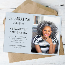 Modernes Beerdigungs-Foto Minimalistisch Einfache  Einladung