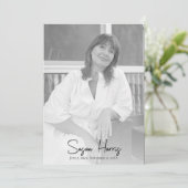 Modernes Beerdigungsprogramm Einladung (Stehend Vorderseite)