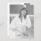 Modernes Beerdigungsprogramm Einladung (Vorne/Hinten)