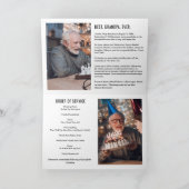 Modernes Beerdigungsprogramm mit 7 Fotos und Bioge Programm (Innenseite)