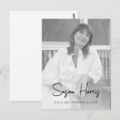 Modernes Beerdigungsprogramm Postkarte (Vorne/Hinten)