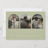 Modernes, begrüntes 4-Foto-Arch-Hochzeitsgebäude Ankündigung (Rückseite)