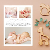 Modernes Begrüßungsfoto Collage Birth Ankündigung