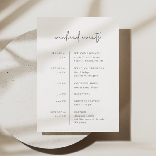 Modernes Begrüßungsschreiben und Zeitachse Einladung