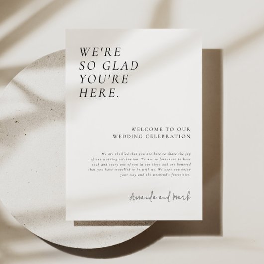 Modernes Begrüßungsschreiben und Zeitachse Einladung