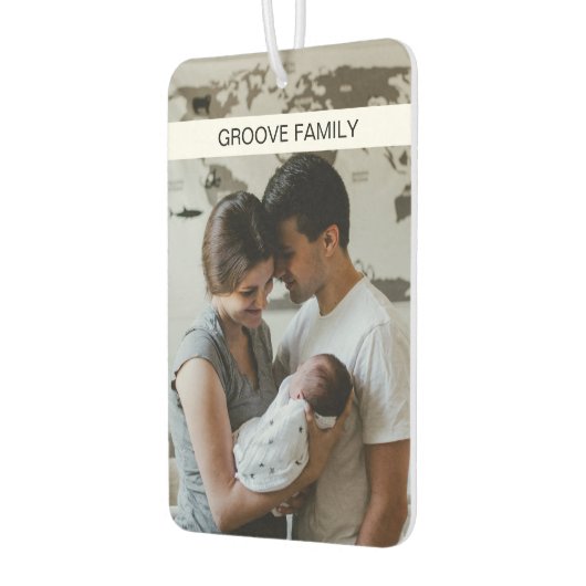 Modernes beidseitiges Foto mit individuellem Fahrz Autolufterfrischer (Links)