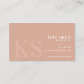 Modernes Beige Elegantes Beruflich Visitenkarte (Rückseite)