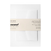 Modernes Beige-Seifenverpackungs-Etikett Einladungsbanderole (Vorderseite Beispiel)