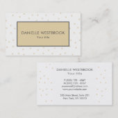 Modernes Beige- und Weißsternmuster Visitenkarte (Vorne/Hinten)