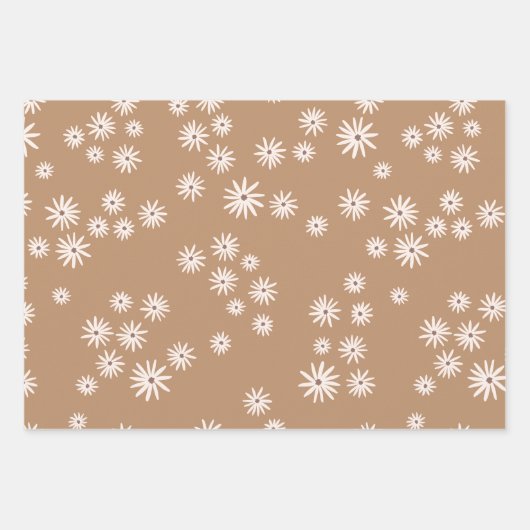 Modernes Beige Weihnachtswrapping Paper Geschenkpapier Set (Vorderseite 3)