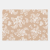 Modernes Beige Weihnachtswrapping Paper Geschenkpapier Set (Vorderseite)