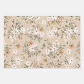 Modernes Beige Weihnachtswrapping Paper Geschenkpapier Set (Vorderseite 2)