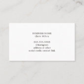 Modernes Beige Weiße Spitzen-Muster Innenarchitekt Visitenkarte (Rückseite)