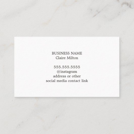 Modernes Beige Weiße Spitzen-Muster Innenarchitekt Visitenkarte (Rückseite)