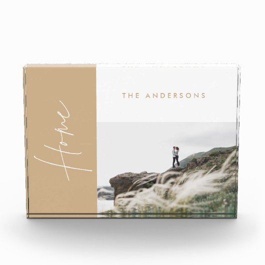 modernes Beige Zuhause Foto Familiengeschenk (Vorderseite)