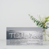 Modernes Beileid des Meerblick-3 danken Ihnen Dankeskarte (Stehend Vorderseite)