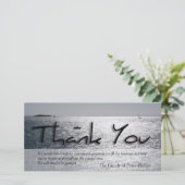 Modernes Beileid des Meerblick-4 danken Ihnen Dankeskarte (Stehend Vorderseite)