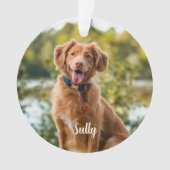 Modernes Beileid Dog Foto Individuell gestaltete H Ornament (Vorderseite)